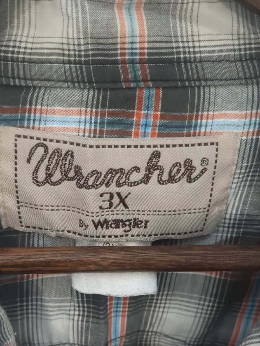 Wrangler Wrancher Plaid Western Button-Down Shirt, Mens 3x